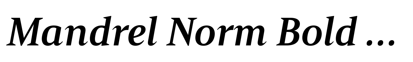 Mandrel Norm Bold Italic
